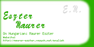 eszter maurer business card